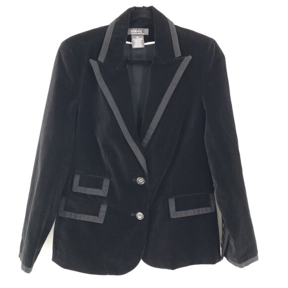 George Me Mark Eisen Tuxedo Blazer Womens 8 Black NYE Event Formal Holiday Party - Picture 1 of 13
